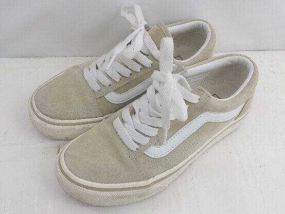 ◇ VANS OLD SKOOL PLAT V36S PLAT 598708-0001 スニーカー シューズ サイズ22.5cm ベージュ レディース P 【中古】