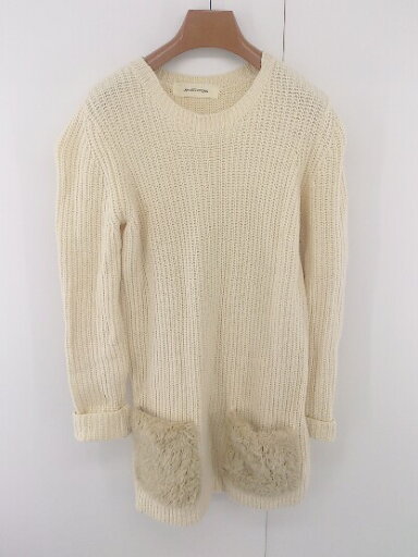 ◇ Jewel Changes ウールニット フェイクファー 長袖 ミニ チュニックワンピース ベージュ系 レディース E 【中古】 ◇ Jewel Changes ウールニット フェイクファー 長袖 ミニ チュニックワンピース ベージュ系 レディース E 【中古】