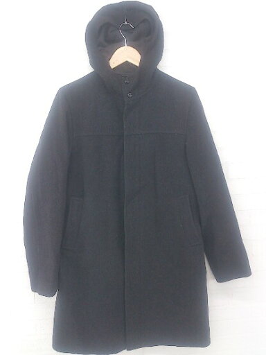 ■ BOYCOTT ボイコット フーディ シンプル 通勤 通学 長袖 コート サイズ38 ブラック メンズ E 【中古】 ■ BOYCOTT ボイコット フーディ シンプル 通勤 通学 長袖 コート サイズ38 ブラック メンズ E 【中古】