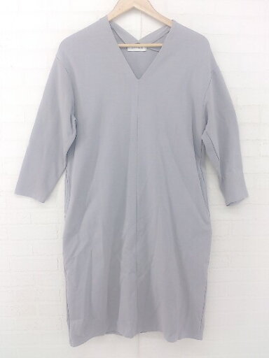 ◇ Simplicite シンプリシテェ カジュアル シンプル Vネック 長袖 膝丈 ワンピース サイズF グレー系 レディース E 【中古】 ◇ Simplicite シンプリシテェ カジュアル シンプル Vネック 長袖 膝丈 ワンピース サイズF グレー系 レディース E 【中古】