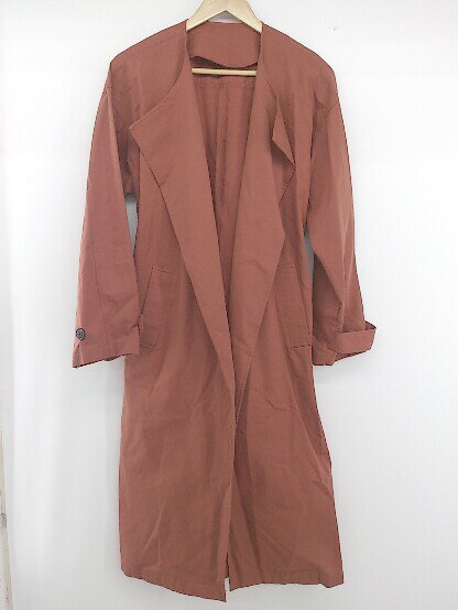 ◇ ◎ titivate ティティベイト ウエストリボン付き 長袖 ロング コート サイズM テラコッタ系 レディース E 【中古】