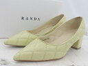 ◇ ◎ RANDA ランダ キルティング ポインテッドトゥ パンプス シューズ サイズ23cm イエロー系 レディース E 【中古】