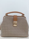 ◇ ◎ one after another NICE CLAUP おしゃれ 総柄 がま口 ショルダー ハンド バッグ グレージュ キャメル系 レディース E 【...