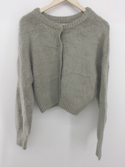 ◇ Re:EDIT リエディ カジュアル ロングスリーブ 長袖 ニット カーディガン サイズM グレージュ系 レディース メンズ E 【中古】