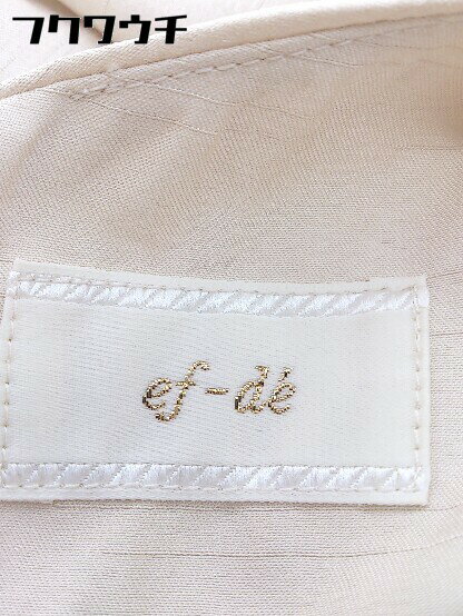 ◇ ◎ ef-de エフデ ベルト付 ノースリーブ ミニ ワンピース サイズ7 ベージュ レディース 【中古】