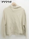 ◇ Champion チャンピオン 長袖 プルオーバー パーカー サイズL ベージュ レディース 【中古】