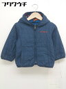 ◇ Columbia ジップアップ ロゴ 刺繍 リバーシブル キッズ 子供服 長袖 パーカー サイズ2T ネイビー マルチ メンズ 【中古】