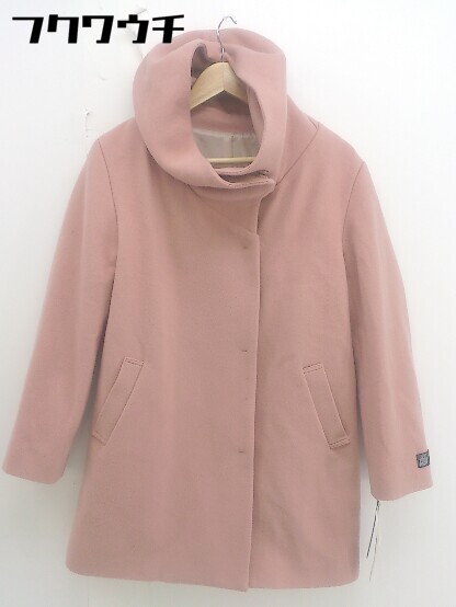 ■ ◎ DONNA SPICCO ウール フード コート サイズ40 ピンク系 レディース 【中古】