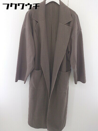 ■ ◎ CORNERS コーナーズ ウエストリボン 長袖 コート サイズL ブラウン系 レディース 【中古】