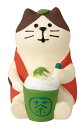 decoleコンコンブルお茶でいっぷく福茶園抹茶ラテ猫