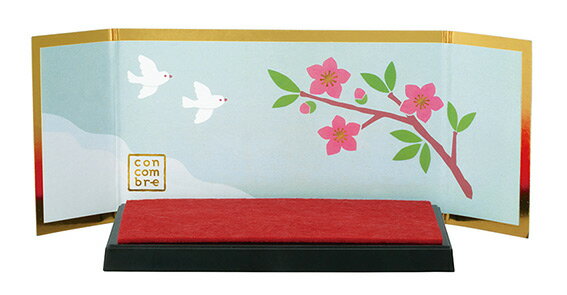 decoleconcombreひなたのおひなさま2024　おひなさまの台座セットはなもも