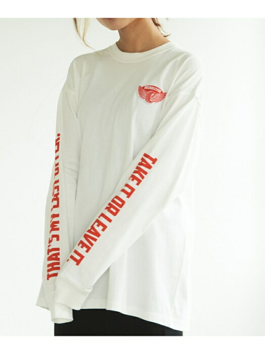 (U)LMアメリカンエンブレムロンT PAGEBOY ページボーイ カットソー Tシャツ ホワイト ブラック【送料無料】[Rakuten Fashion]