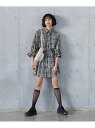 【SALE/23%OFF】ダスティチェックミニワンピース PAGEBOY ページボーイ ワンピース・ドレス チュニック ブラック ブラウン【RBA_E】【送料無...