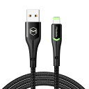 ライトニングケーブル 1.8m USB A -ライトニングケーブル 3A急速充電 高速データ転送 LED表示ライト付き アルミ合金外装 高耐久ナイロン編み ip...