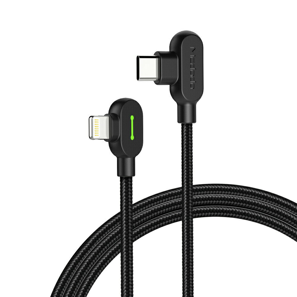 USB C ライトニングケーブル 1.2m 両端L型デザイン 3A急速充電 PD対応 高速データ転送 iPhone ケーブル スマートチップ搭載 双端子両面..