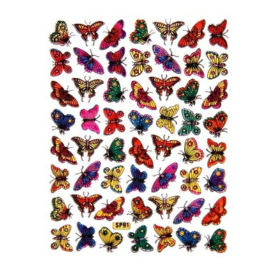 キラキラシール いろいろな蝶たち 《メタリックシール ごほうびシール 生き物シール》