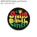 ワッペン SMILE＆PANCH Mサイズ 直径3.3c