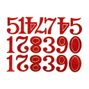 キラキラシール 数字（すうじ） 赤 《メタリックシール ごほうびシール 数字シール》 その1