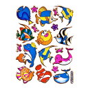 キラキラシール 魚(さかな サカナ) くじら イルカ ヒトデ カニ 《メタリックシール ごほうびシール 動物シール きらきらしーる ステッカー》