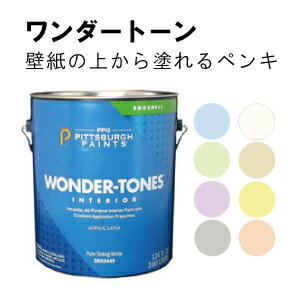 【あす楽・送料無料】レビューを書いて500円OFFクーポンプレゼント　臭いがしないペンキ/ワンダートーン（パウダーカラー・つや消し フラット）0.95L/5平米（2回塗り）