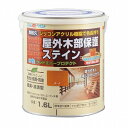 アトムハウスペイント(塗料/ペンキ)(ウッドデッキ/防虫防腐)水性ウッドエバープロテクト(ステイン)1.6L チーク