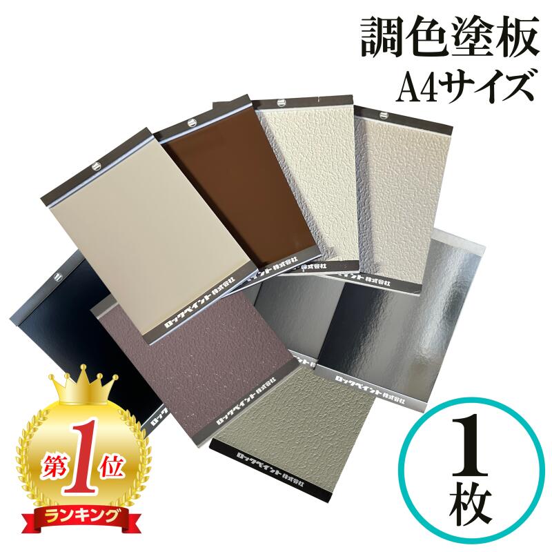 ロックペイント 調色塗板 見本板 日塗工 塗り板 塗装 A4チップボール板