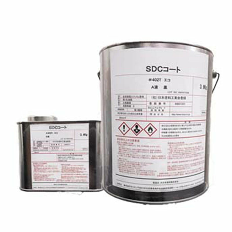【少量販売】SDCコート#402TエコG 黒 4kgセット(約3.6〜25平米分) 大日本塗料 タールエポキシ樹脂塗料/夏用/環境対応型