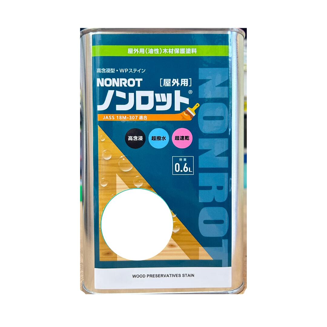 乐天商城 - ノンロット205NZカラーシリーズ 全14色 0.6L(約2.5〜4.5平米分) 三井化学産資 油性 木部 屋外用 防腐 防カビ 防虫 耐UV