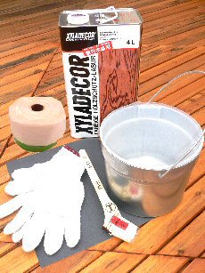 【 ベロ付 】【キシラデコールペイントセット】初めてでも安心!塗料も小物も全部揃ったおまかせセット。塗料サイズ:4L 約25平方メートル分