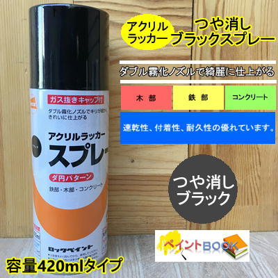 【つや消しブラック】スプレー 【420ml】電気製品 自転車 家具 工作 DIYなどに速乾性 塗料