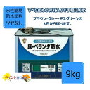 床 ベランダ防水 【9kg】水性簡易防水塗料 ツヤなし ロックペイント