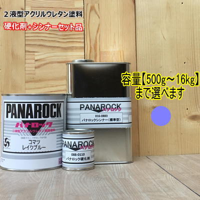 【コマツ レイクブルー】（主剤+硬化剤+シンナー付） パナロック 2液型ウレタン塗料 建設機械 ロックペイント 小松製作所