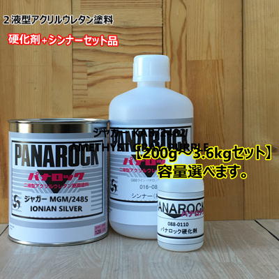 【ジャガー MGM/2485】 IONIAN SILVER 【主剤+硬化剤+シンナー】 パナロック 2液型ウレタン塗料 自動車 ロックペイント