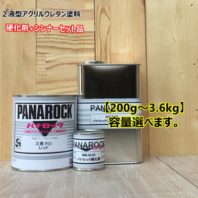 【三菱 P63】 レッド 【主剤+硬化剤+シンナー】 パナロック 2液型ウレタン塗料 自動車 ロックペイント
