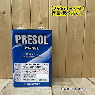 プレソル31　016-2031　250ml〜3.5L容量選べます 脱脂 洗浄 静電気除去 ワックスオフ シリコンオフ 