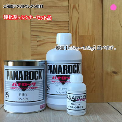 日塗工 【95-50V】 マンセル 5RP5/12 【主剤+硬化剤+シンナー】 パナロック 2液型ウレタン塗料 自動車 ロックペイント