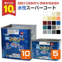 【期間限定P10倍】 アサヒペン 水性スーパーコート 全20色 5L 10L