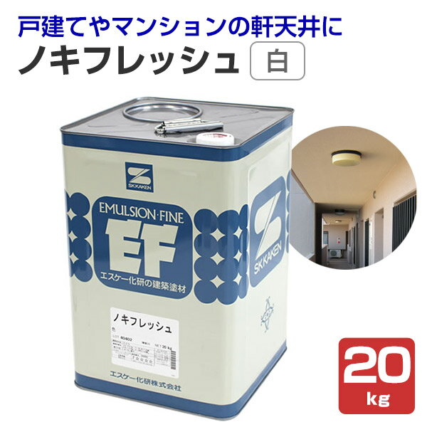 ノキフレッシュ 白 20kg （エスケー化研/水性/軒天用仕上塗材）