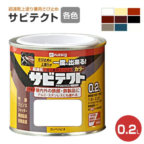 【SALE期間中P10倍※要エントリー】カンペハピオ 油性サビテクト 全8色 0.2L 楽天スーパーSALEのサムネイル