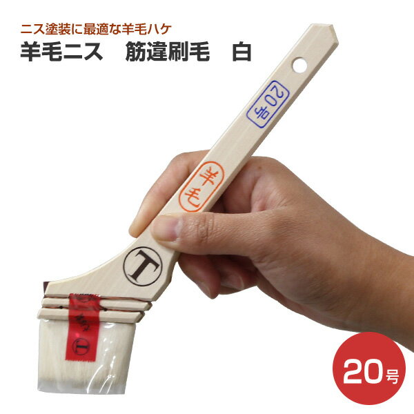 Rakuten - 羊毛ニス　筋違刷毛　白　20号　（大塚刷毛製造）