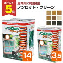 【期間限定P5倍】 【室内用/木部保護】 ノンロット クリーン 3.5L/14L <9色> 木材保護含浸塗料 (油性 調湿性 防汚性 木材保護 室内 屋内 木部...