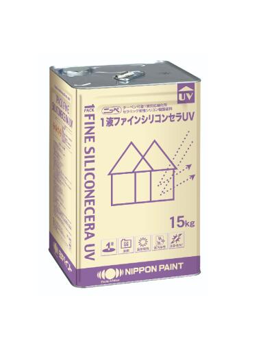 【送料無料】ニッペ 1液ファインシリコンセラUV つや有 淡彩色 常備色 15kg