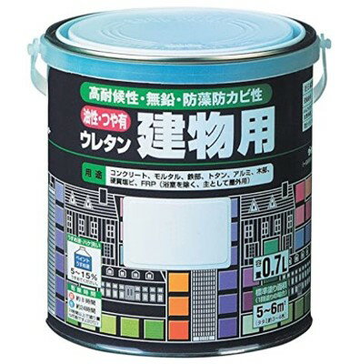 製品仕様 商品名 油性・つや有ウレタン建物用 1.6L 各色【ロックペイント】 内容量1缶 /1.6L 成分油性NADウレタン樹脂 色全24色 ご注意事項モニターの発色の具合によって実際のものと色が異なる場合がございます。ご了承ください。 その他商品説明・一液架橋型のウレタン塗膜を形成し、すぐれた耐候性、耐久性を発揮します。・NAD（非水分散）樹脂の採用で塗りやすく、タレにくい上、耐アルコール性にすぐれてますから、コンクリート面に塗装することが可能です。・においがマイルドで、従来の合成樹脂調合ペイントのような油臭がありません。・防藻・防カビ剤入りで、カビが生えにくくなっています。・有害な鉛、クロム系の化合物を原料に使用していません。 当店では2014年3月31日23時59分までは、販売価格を旧税率で表示しています。 出荷や発送が4月1日以降になる場合は別途増税分をご請求させていただく場合がございます。 関連商品 油性・つや有ウレタン建物用 1.6L 各色【ロックペイント】3000円 油性・つや有ウレタン建物用 1.6L 各色【ロックペイント】3000円商品詳細