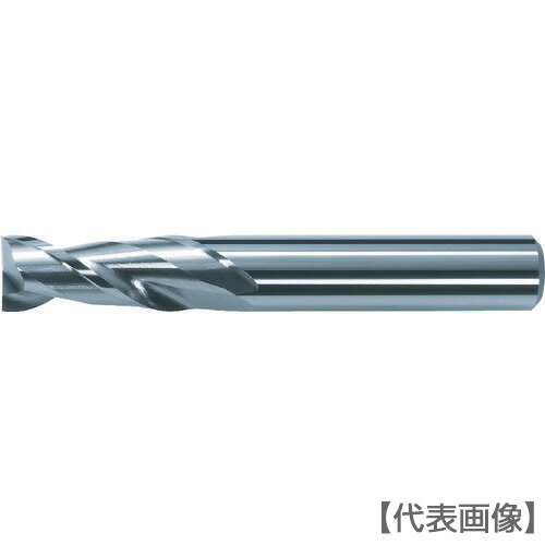 三菱K　2枚刃超硬エンドミル（ミドル刃長）　アルミ用　ノンコート　1mm（C2MAD0100）659-1493【三菱マテリアル（株）】