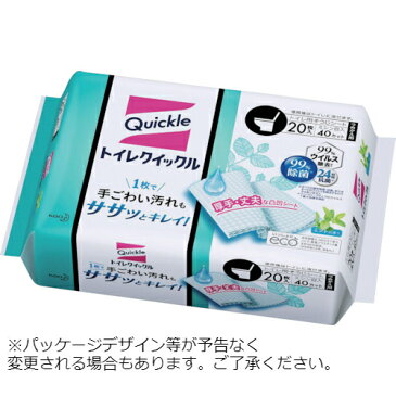 Kao　トイレクイックル　つめかえ用　ジャンボパック　20枚入（233424）