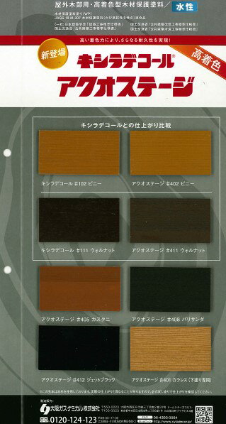 キシラデコールアクオステージ #411 ウォルナット 3.5kg【大阪ガスケミカル株式会社】 2