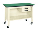 軽量一人用作業台移動式(改正ROHS10物質対応)(CPBE-126BI)W1200×D600×H810【サカエ】※代引決済不可、個人宅配送不可