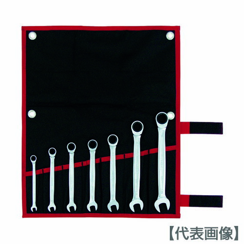 TONE　ラチェットめがねレンチセット　7pcs（RM700）369-9145【TONE（株）】