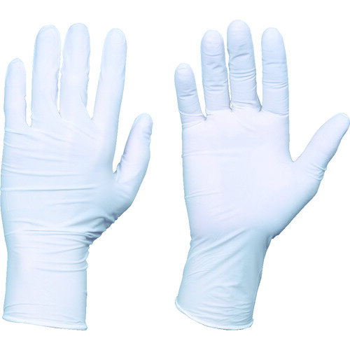 TRUSCO　使い捨てニトリル手袋TGワーク　0．10　粉無白S　100枚　（TGNN10WS）【トラスコ中山（株）】