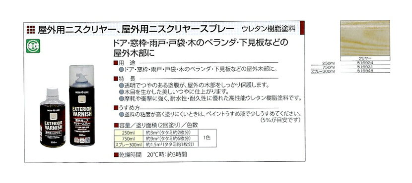 WOODLOVE 屋外用ニスクリヤー　250ml【ニッペホームプロダクツ】